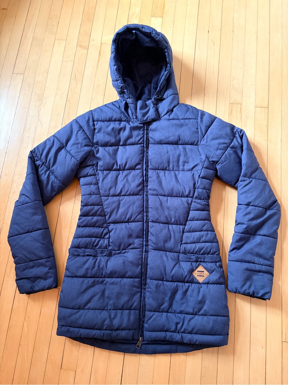 O'Neill Women's Navy Hooded Quilted Puffer Jacket